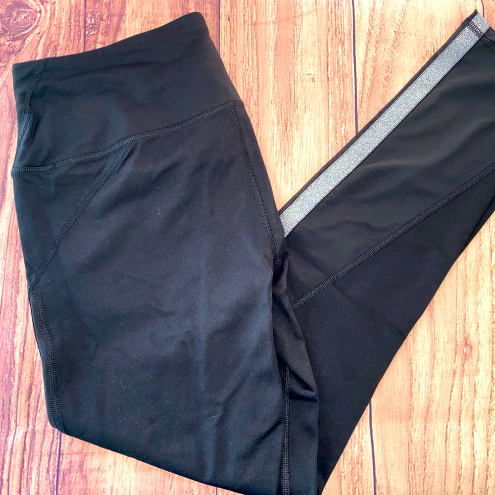 Victoria’s Secret Full Length Leggings with Silver Stripes